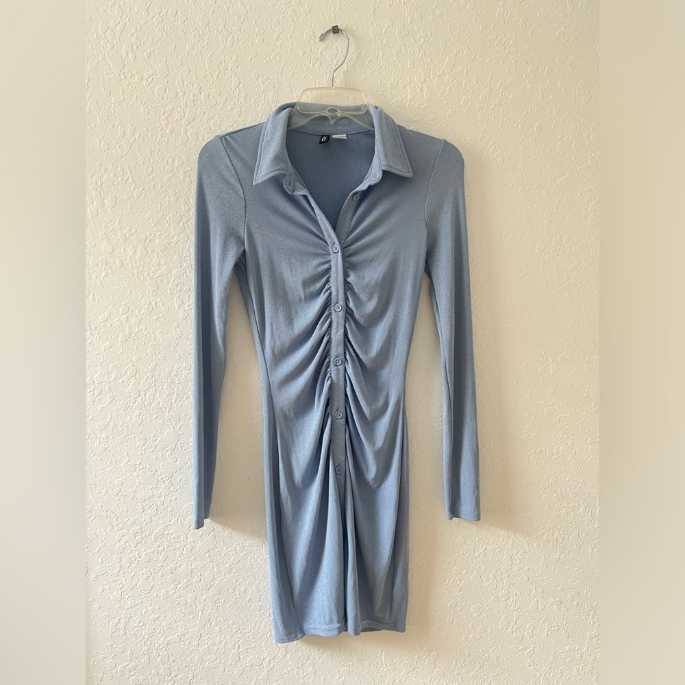H&M Button Up Ruched Dress - Picture 6 of 9
